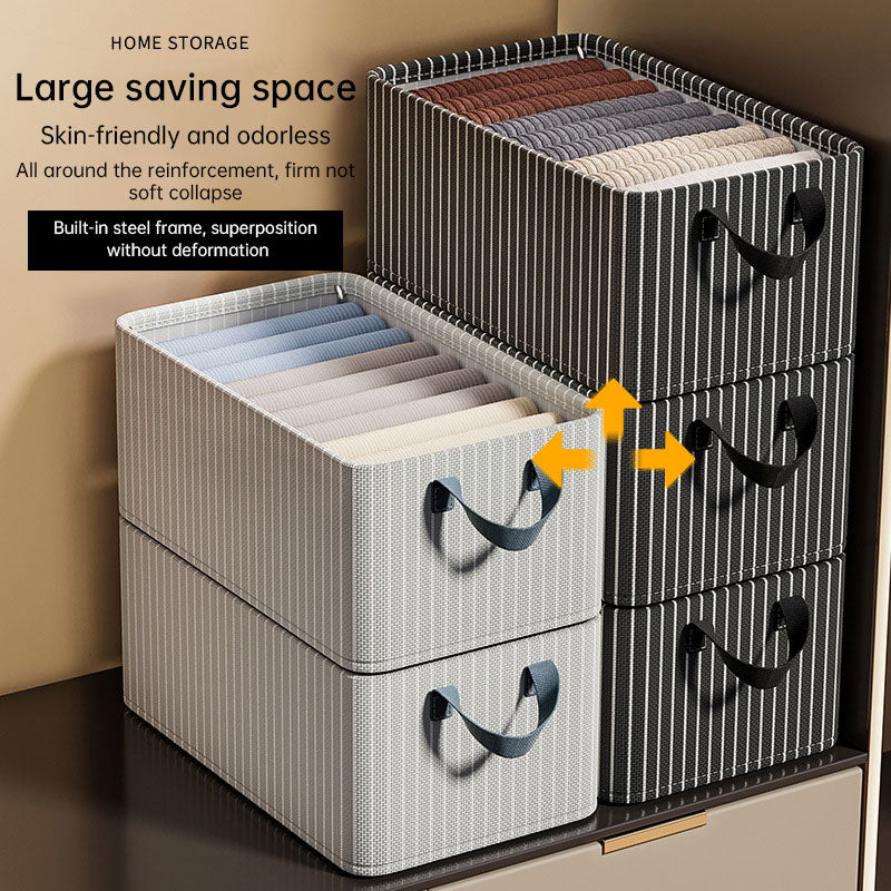 Oxford cloth storage box pants clothing storage box home bedroom storage box steel frame storage basket