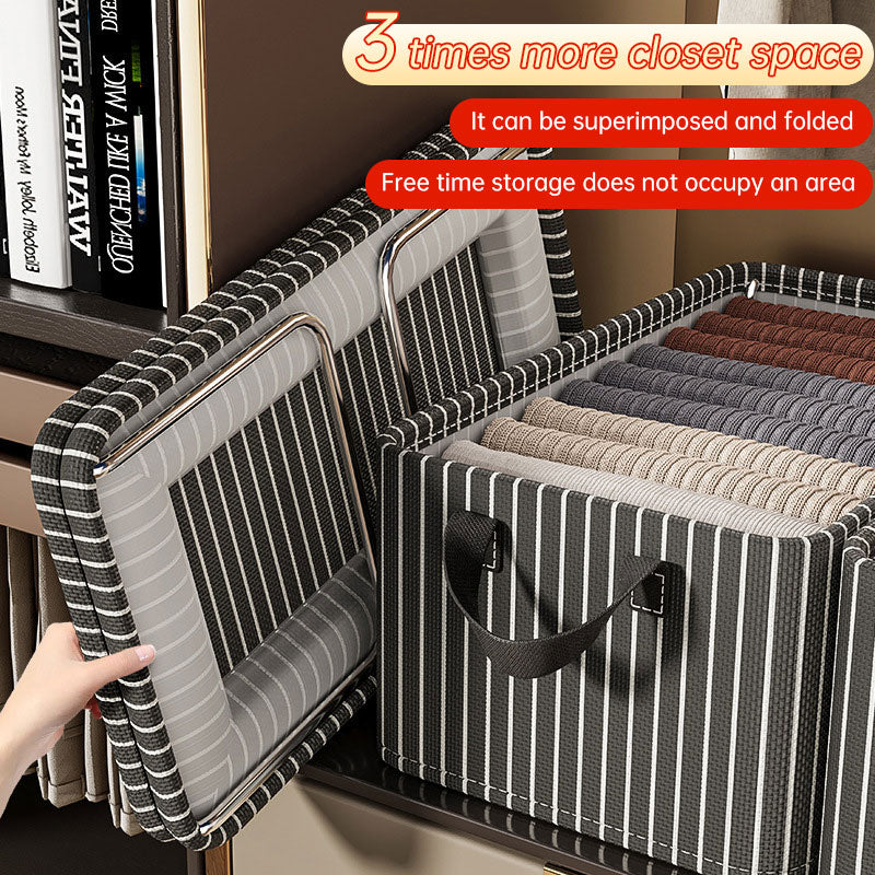 Oxford cloth storage box pants clothing storage box home bedroom storage box steel frame storage basket