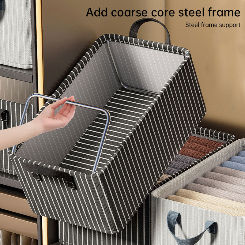 Oxford cloth storage box pants clothing storage box home bedroom storage box steel frame storage basket